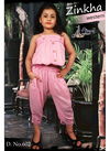 Pink Colour Zinkha Western Latest Weastern Wear Rayon For Baby Girls 602